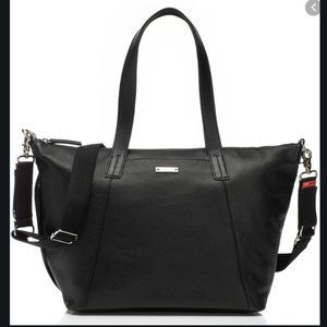 Genuine Leather Diaper Bag Storksak - Like new